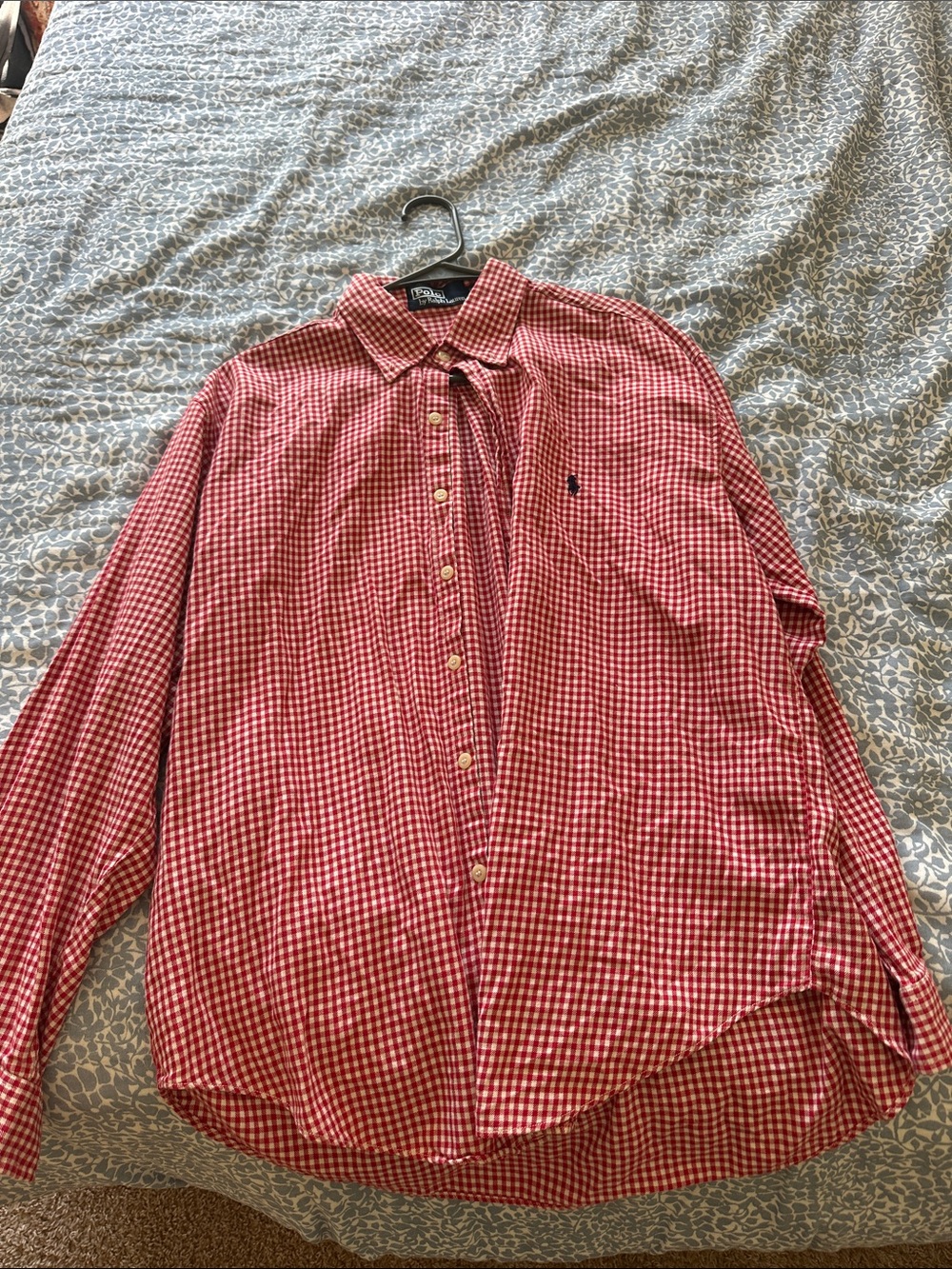 Polo by Ralph Lauren Red and White Gingham Button-Down Shirt